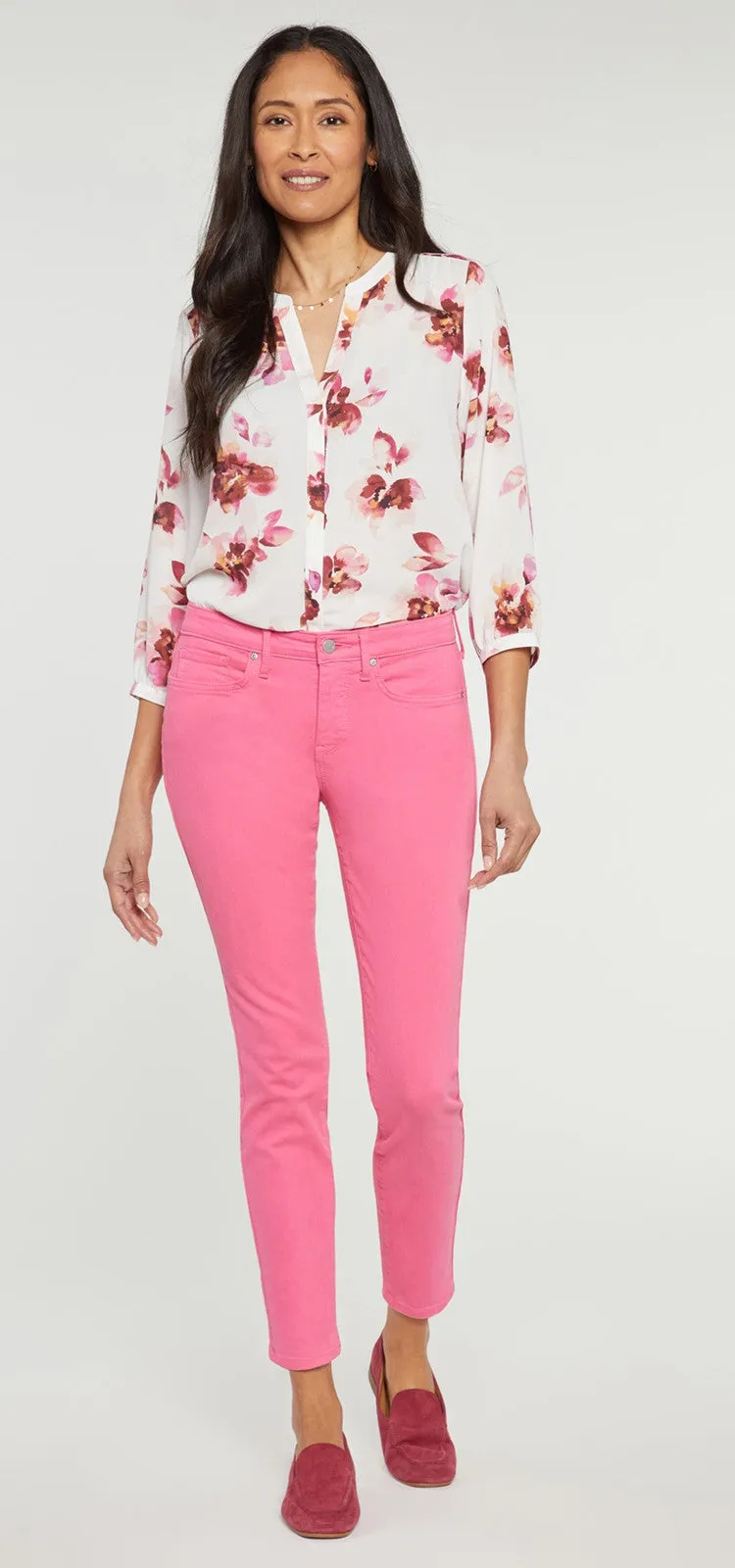 Alina Skinny Jeans Pink Premium Denim | Pink Peony