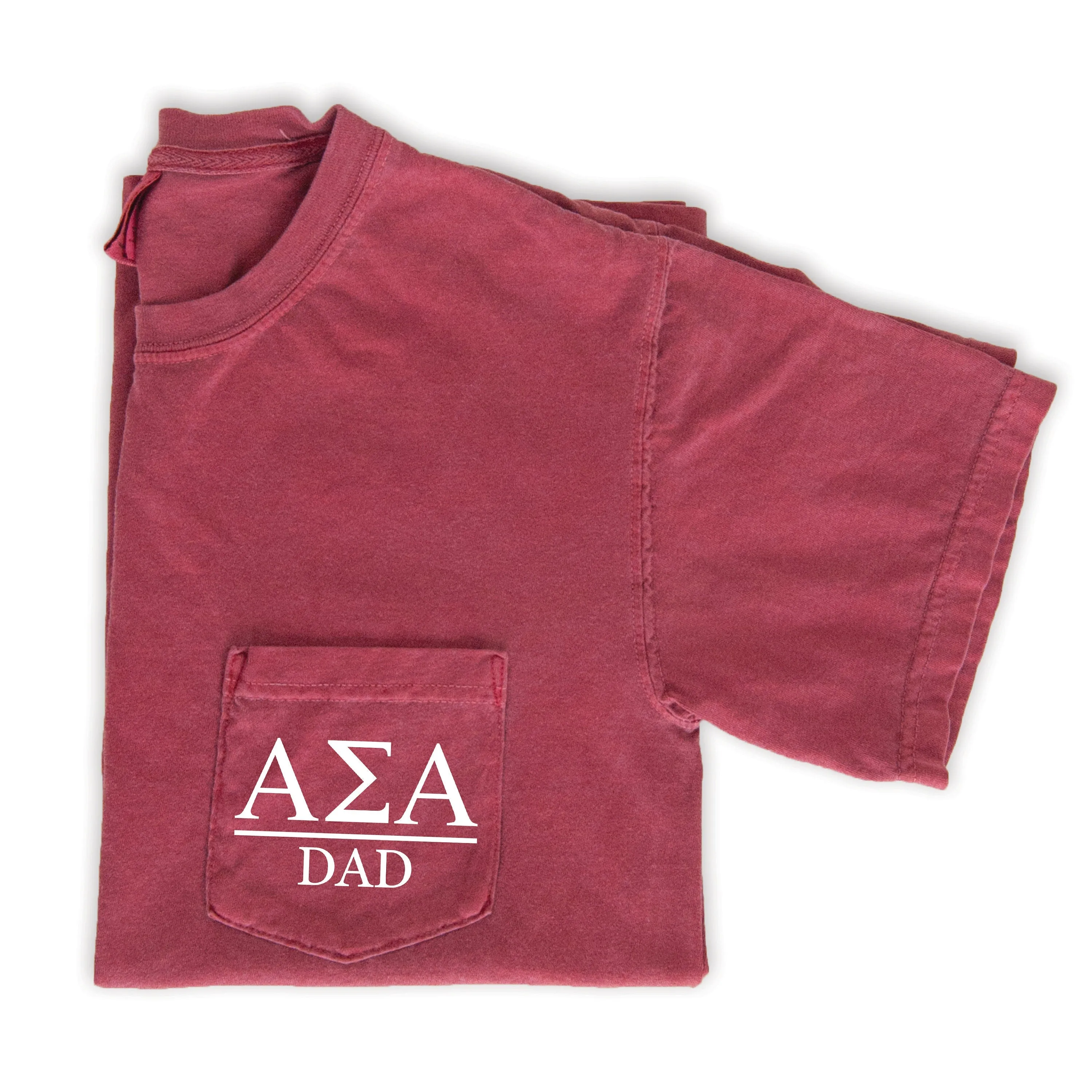 Alpha Sigma Alpha Dad T-Shirt - Crimson