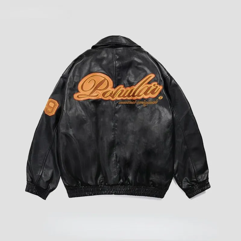 American Y2K vintage letter embroidery pilot jacket