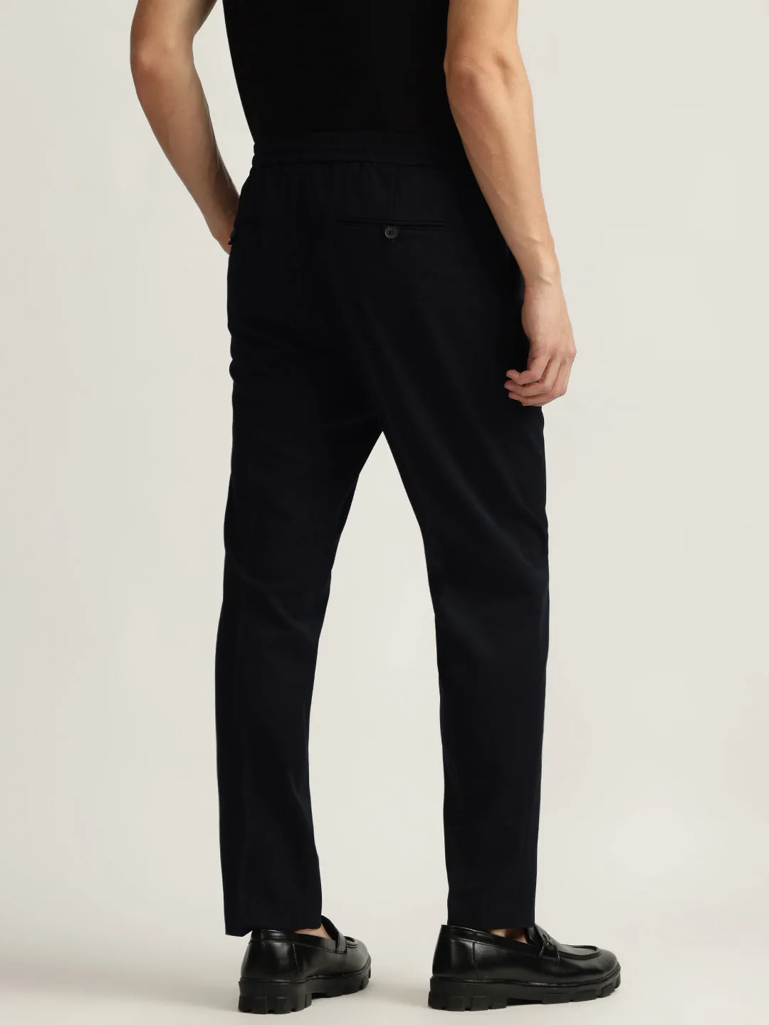 Antony Morato Men Solid Mid-Rise Flat-Front Trouser