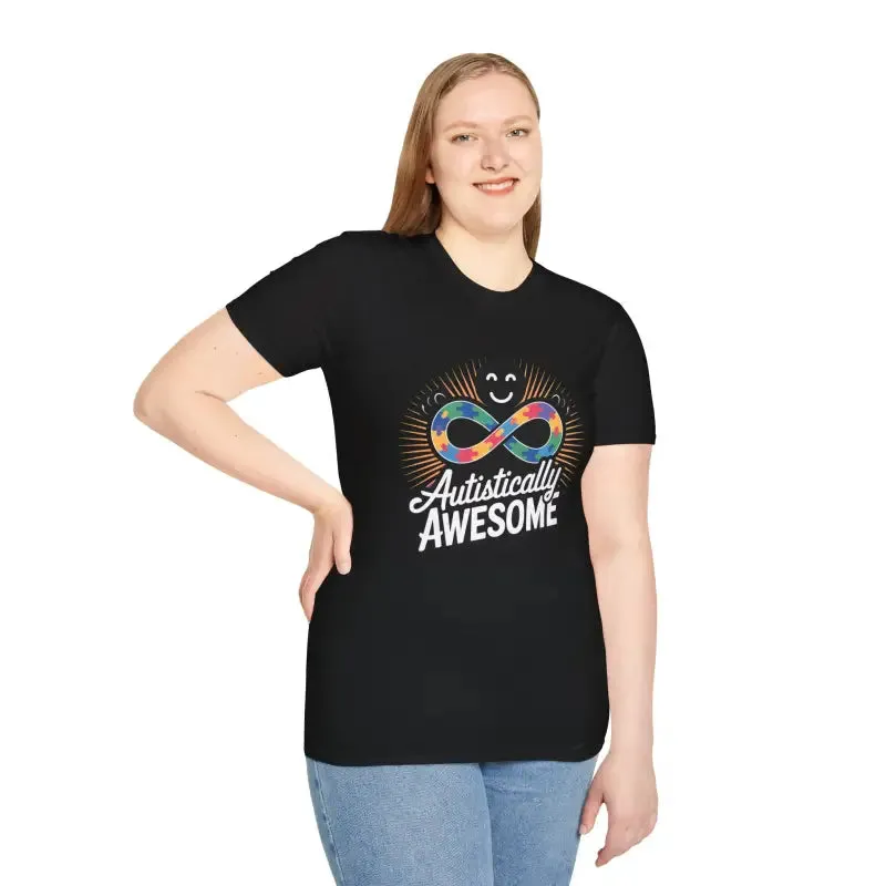 Autistically Awesome Unisex Softstyle T-shirt - Comfort & Style