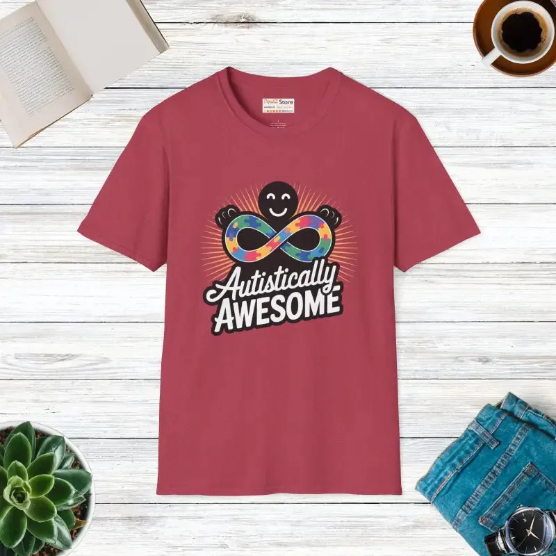 Autistically Awesome Unisex Softstyle T-shirt - Comfort & Style