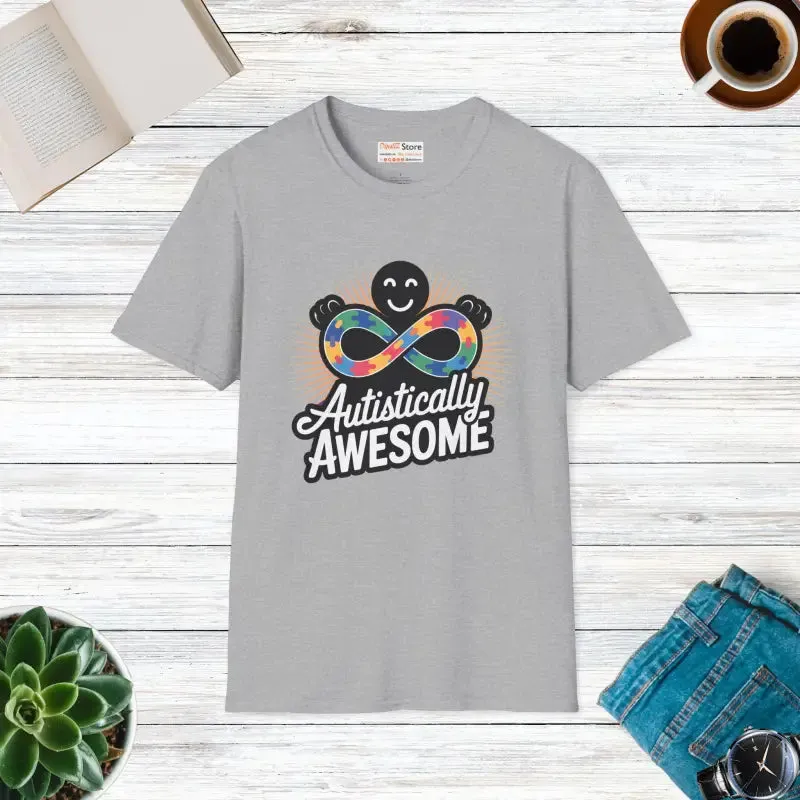 Autistically Awesome Unisex Softstyle T-shirt - Comfort & Style