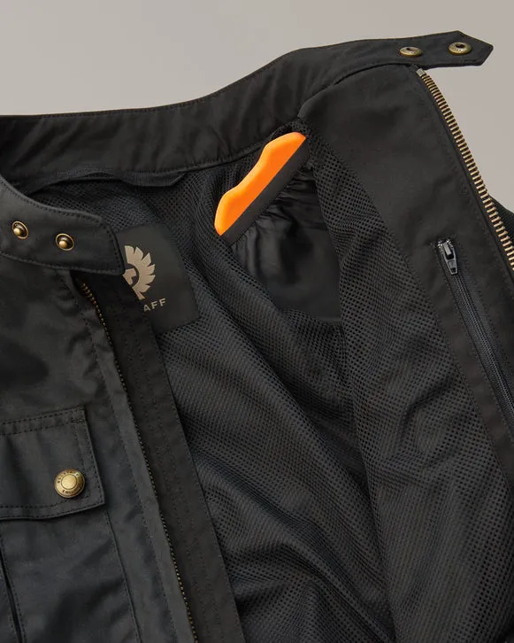 BELSTAFF TEMPLE WAXED COTTON MOTORCYCLE JACKET - BLACK