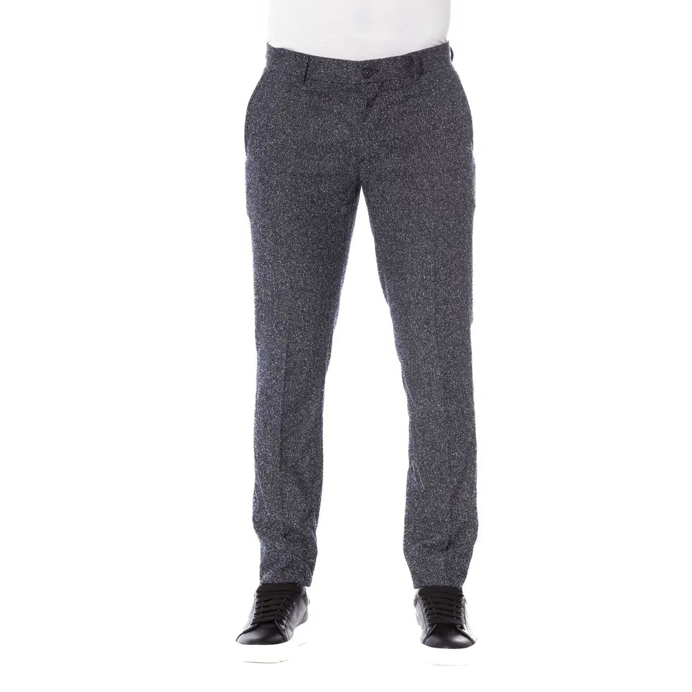 Black Cotton Men Trousers