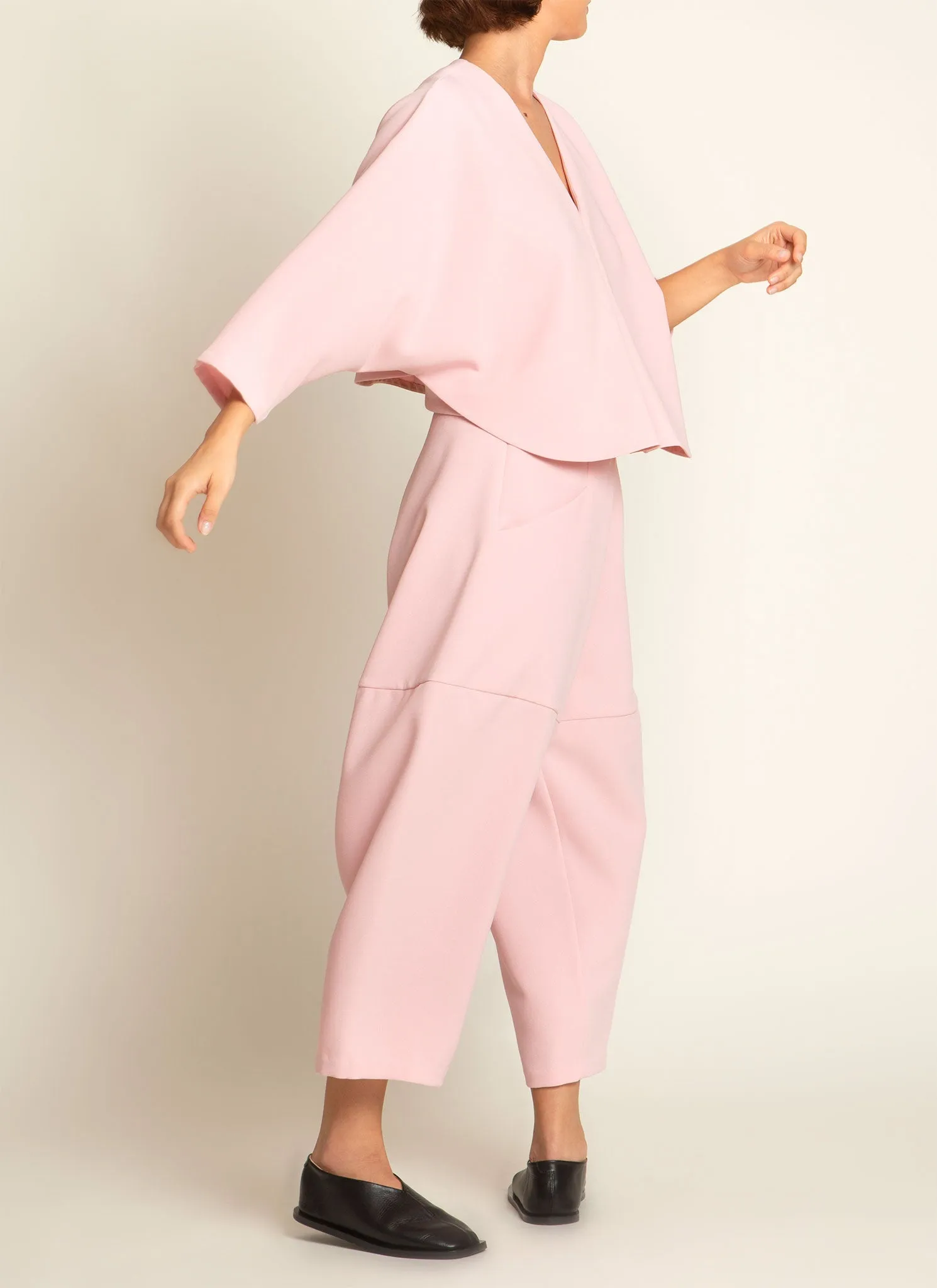 Cachuabi Tomato Tapered Billow Pocket Pant in Soft Pink