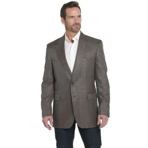 Circle S Mens Fort Worth Elbow Patch Brown Mix Poly/Rayon Two-Button Sport Coat