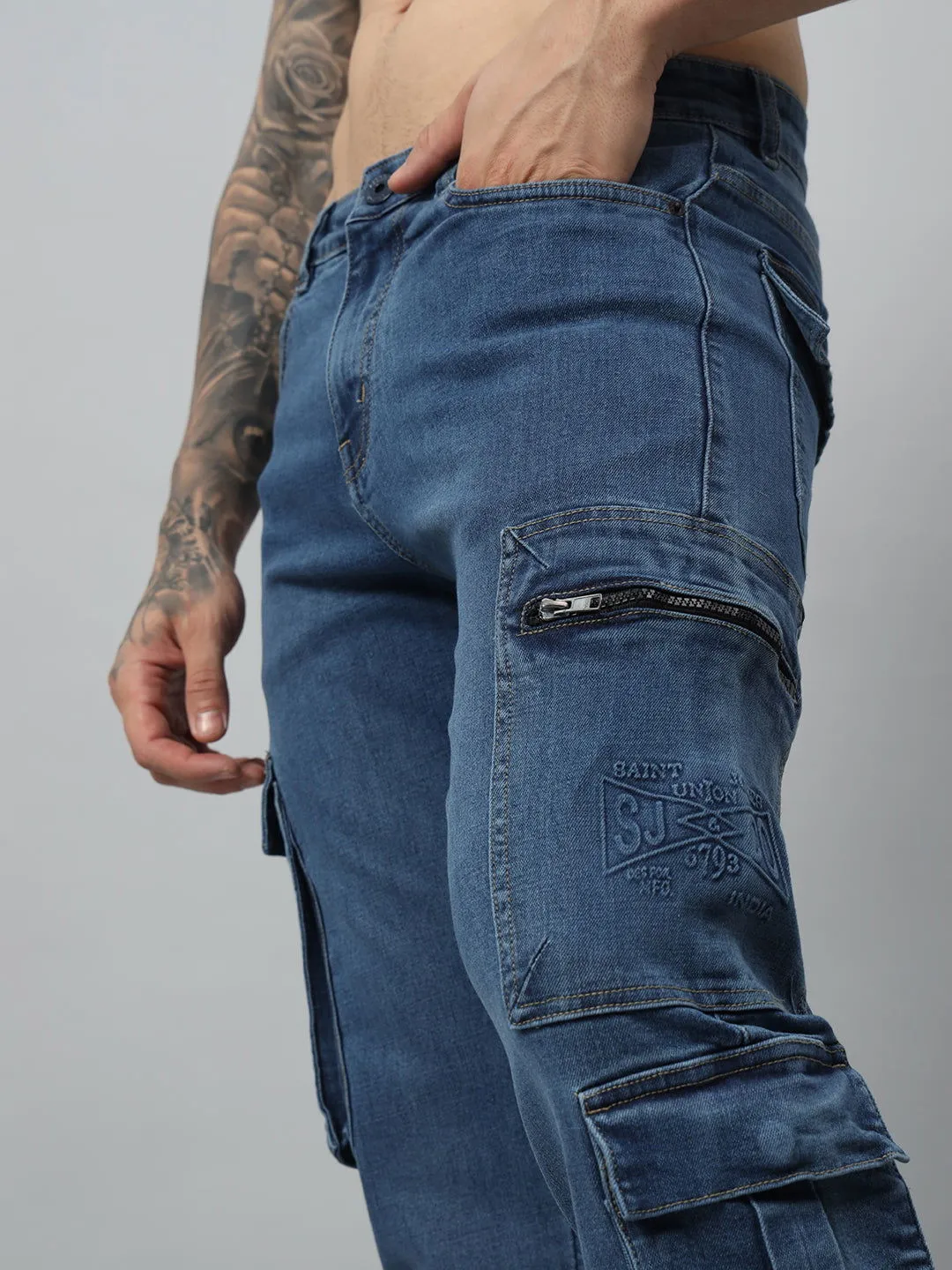 Classic blue utility jeans