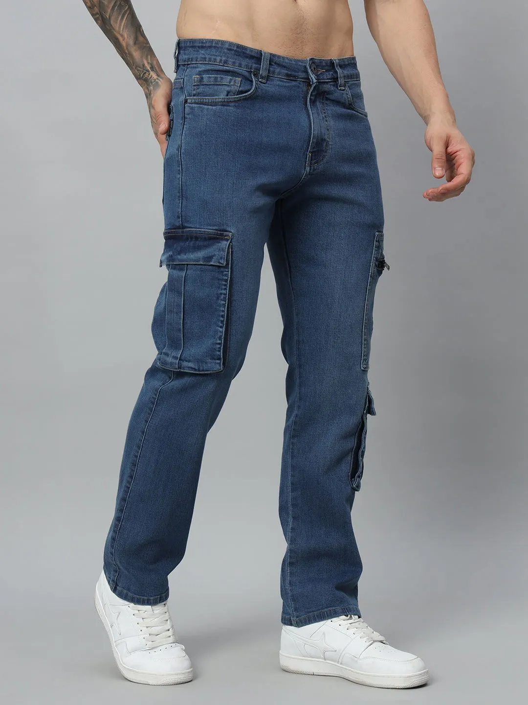 Classic blue utility jeans