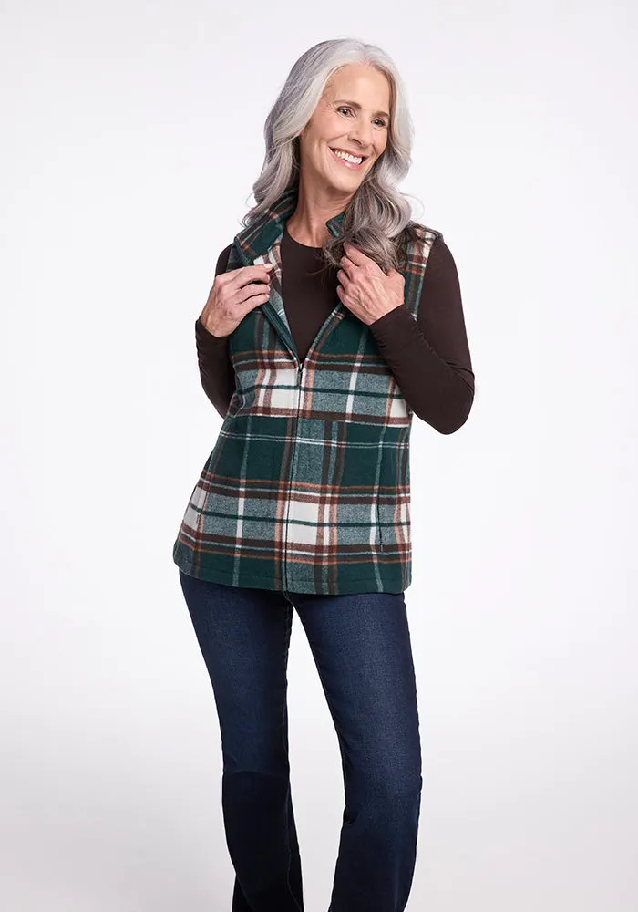 Colbie Vest • Final Sale Deals! - Espresso Plaid