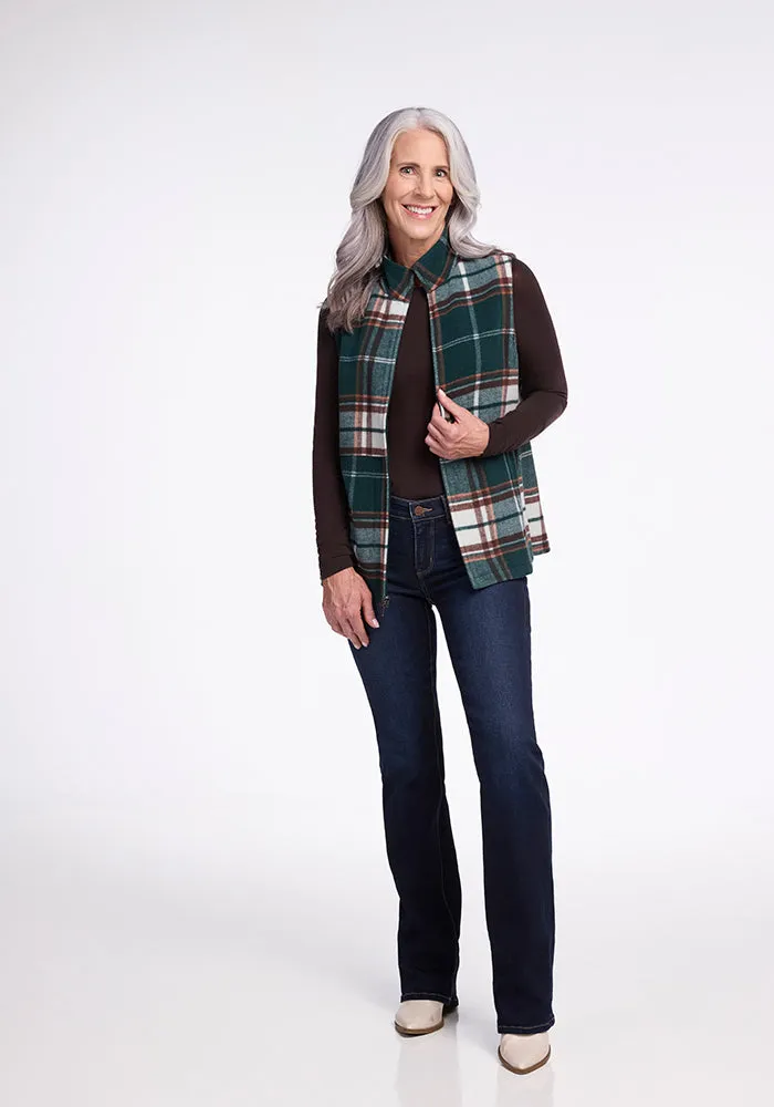 Colbie Vest • Final Sale Deals! - Espresso Plaid