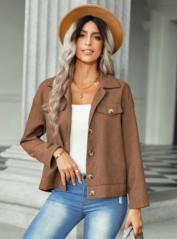 Corduroy Fashion Button Jacket