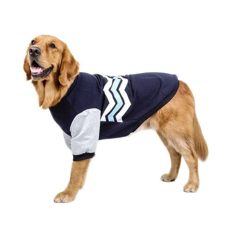 Cotton Big Dog Wave Sweater - Pet Leisure Sweater