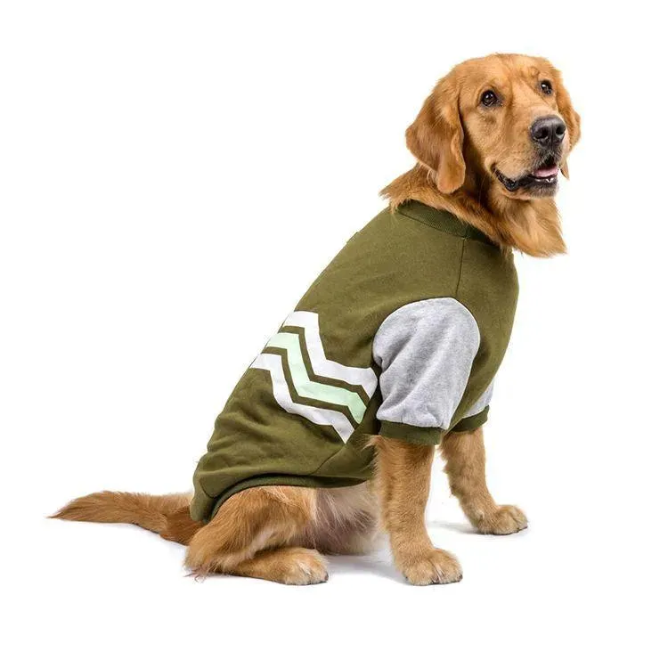 Cotton Big Dog Wave Sweater - Pet Leisure Sweater