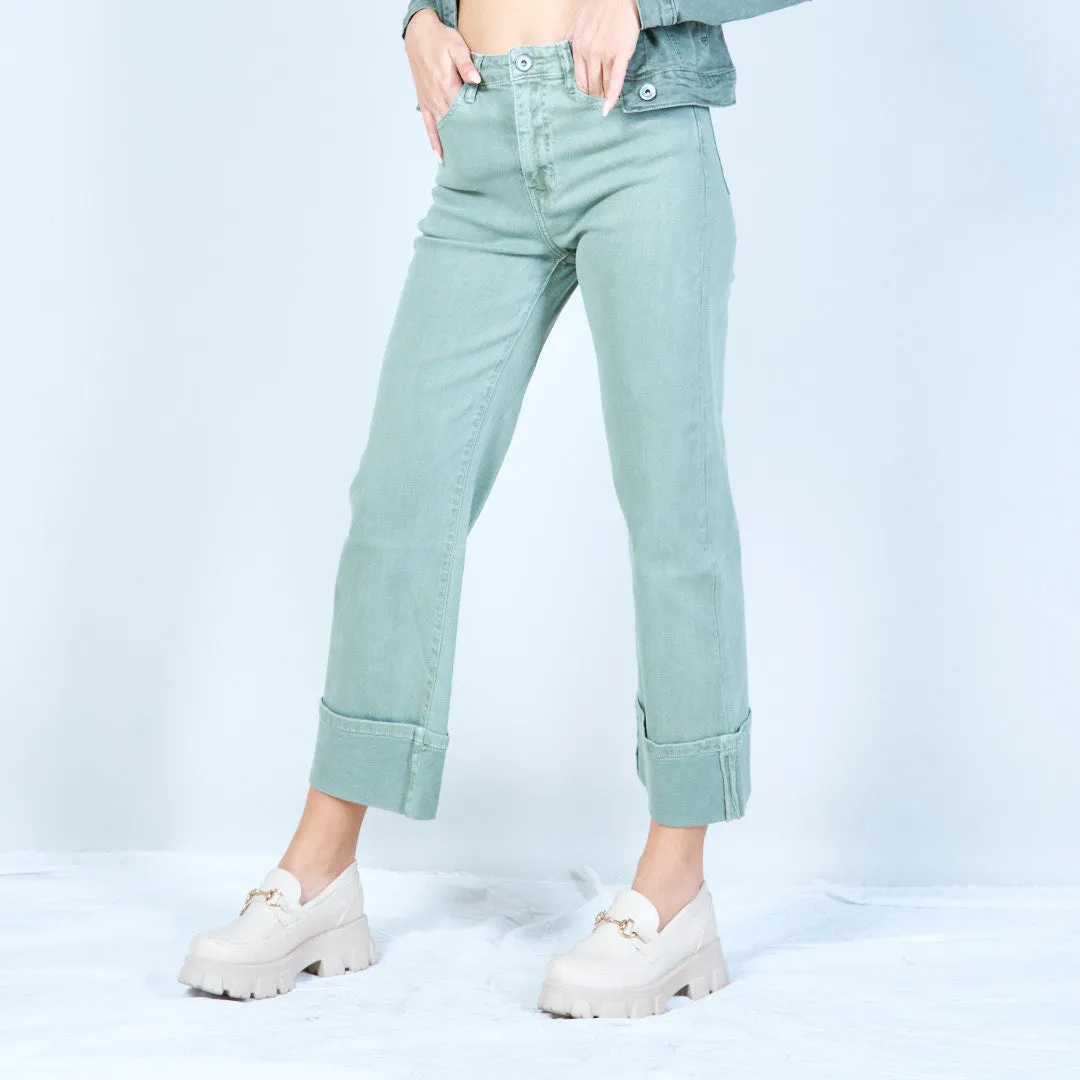 Cropped straight-leg pants wholesale