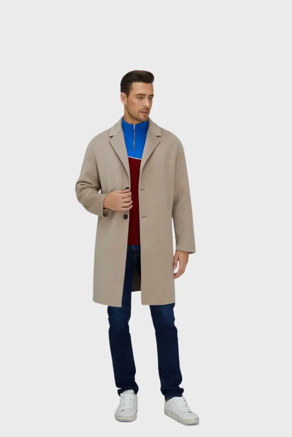 Dazzling Wool-Blend Overcoat