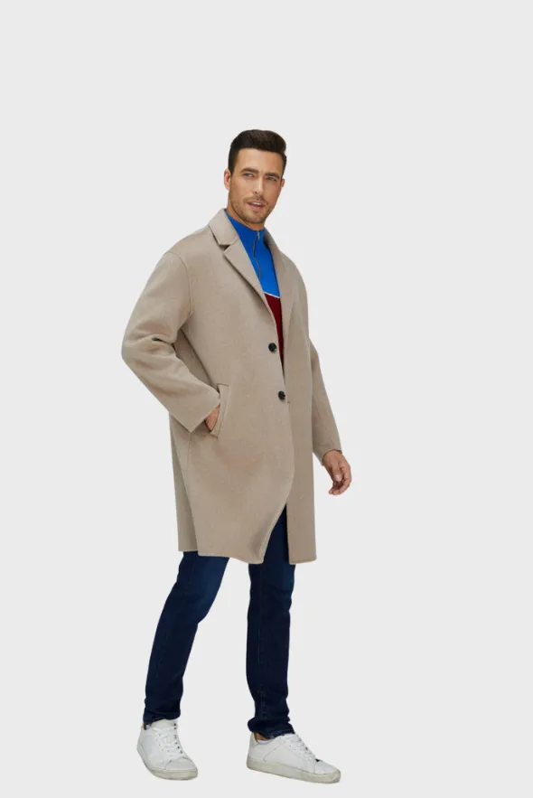 Dazzling Wool-Blend Overcoat