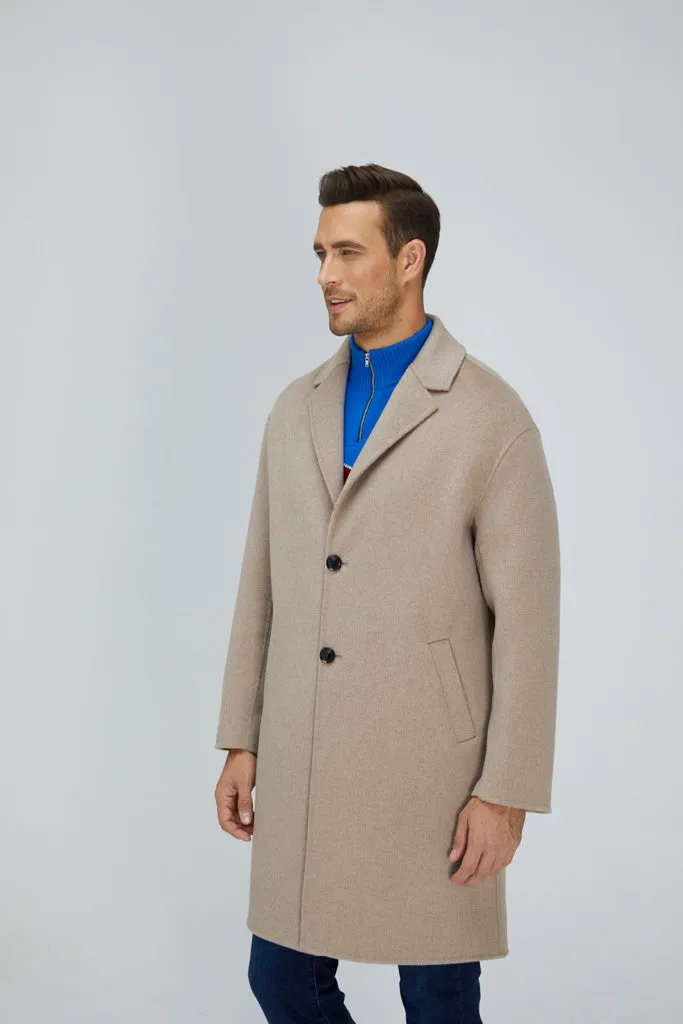 Dazzling Wool-Blend Overcoat