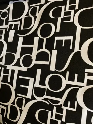 Decorative Cotton Print - Letters