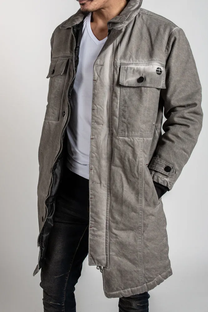 Denim Coat - Grey