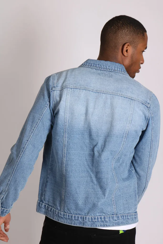 Denim Stonewash Muscle Fit Shirt