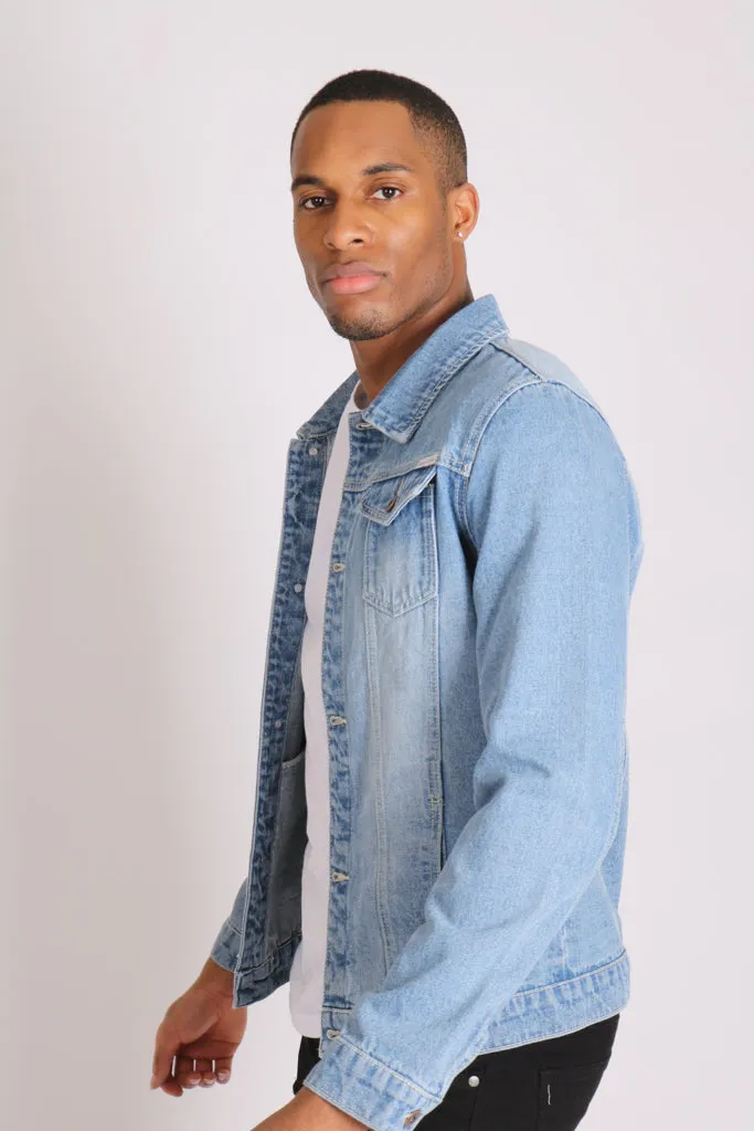 Denim Stonewash Muscle Fit Shirt