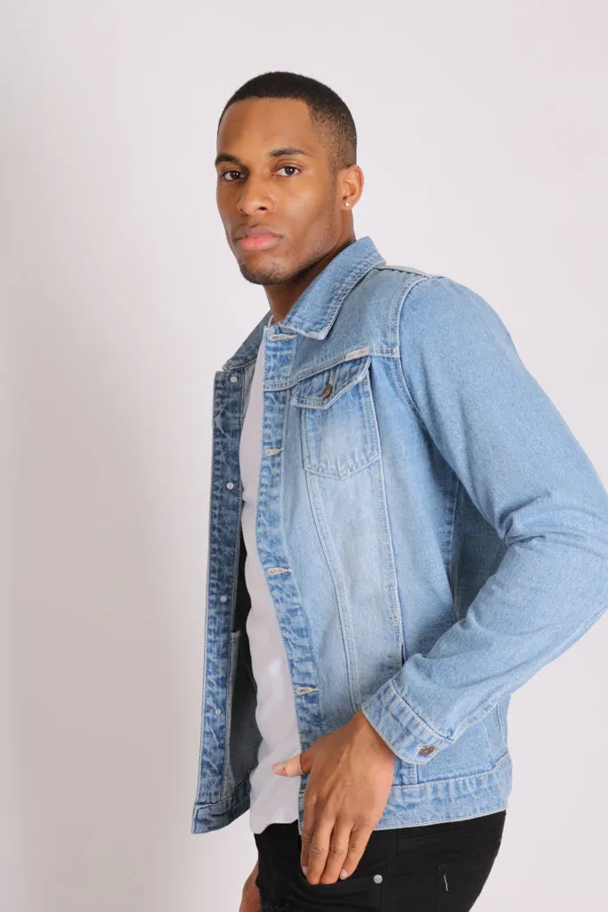 Denim Stonewash Muscle Fit Shirt