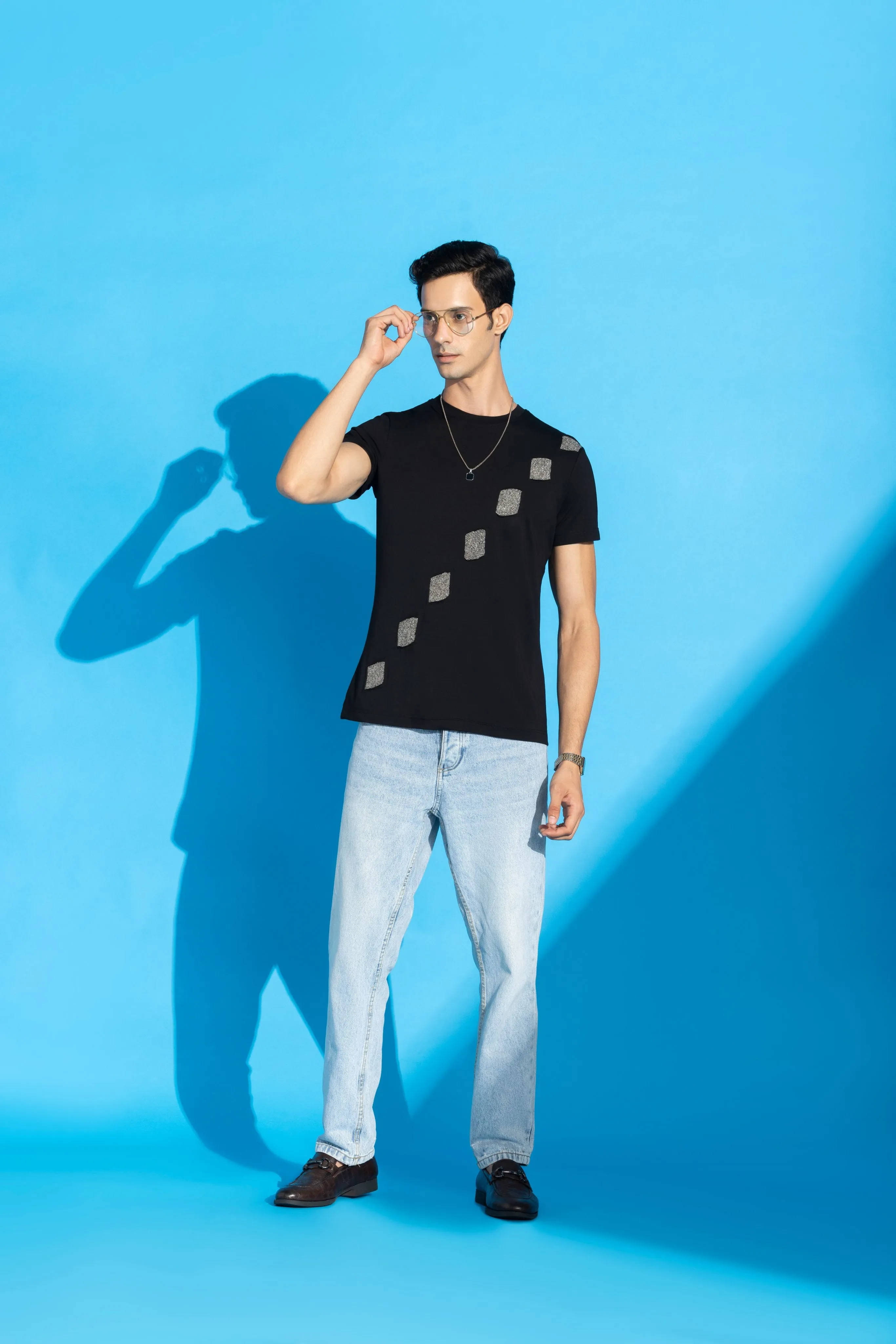 Diamond Perforation T Shirt