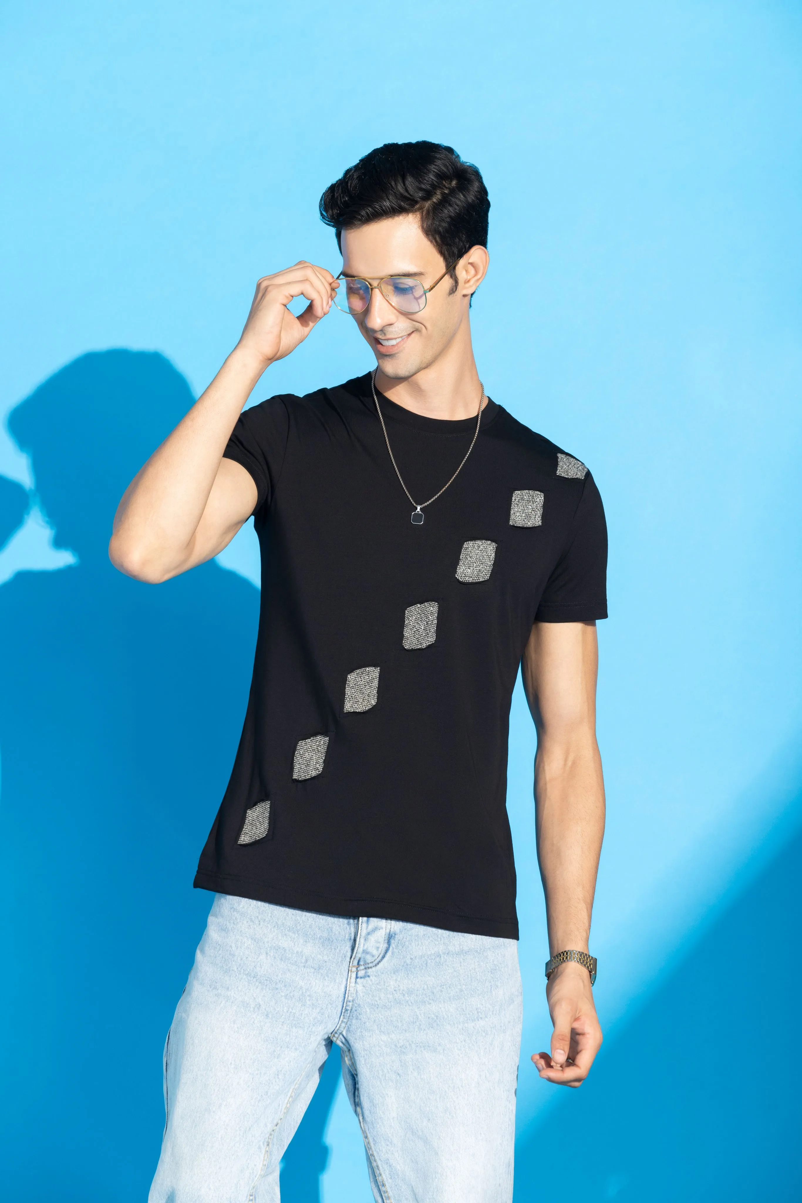 Diamond Perforation T Shirt