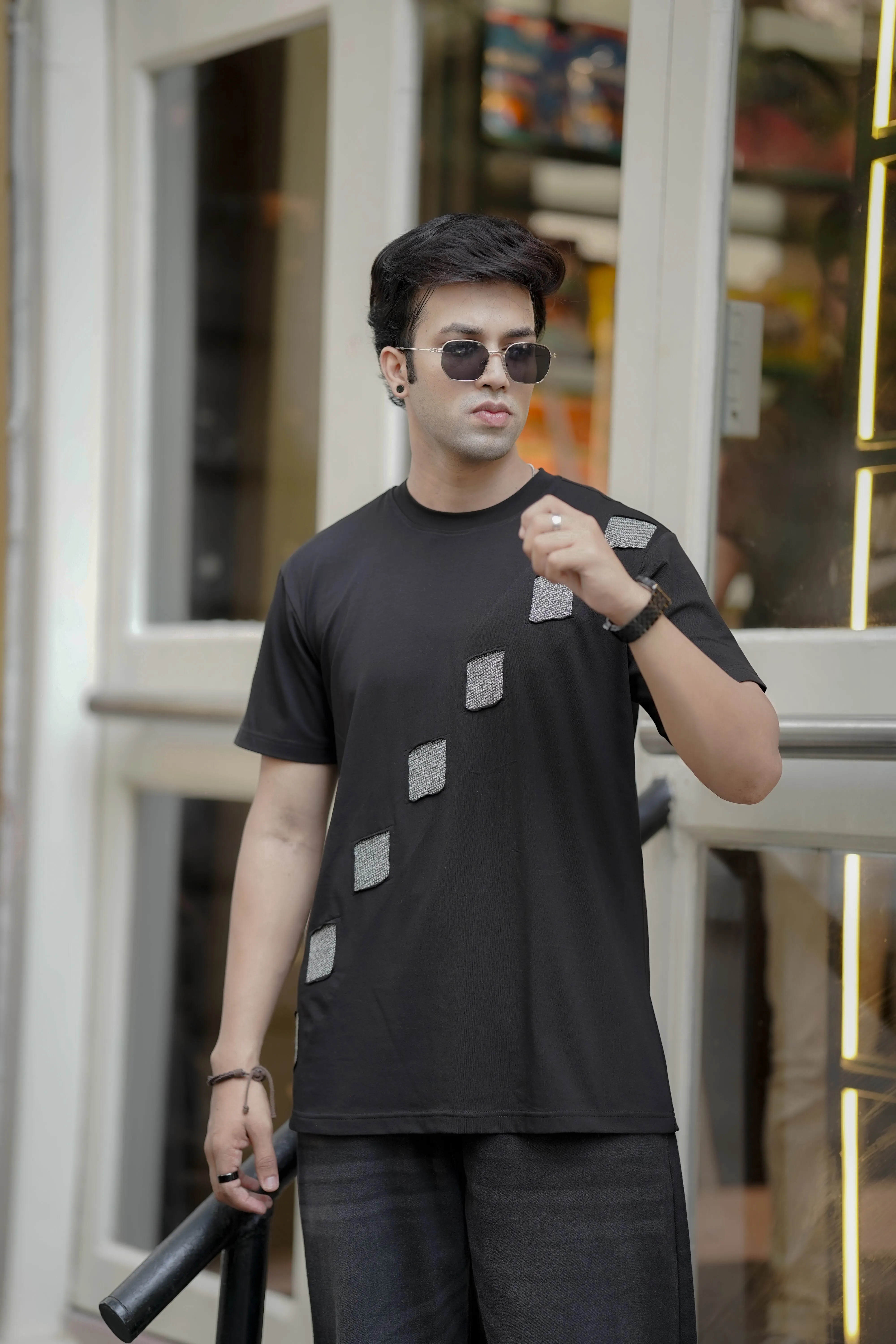 Diamond Perforation T Shirt