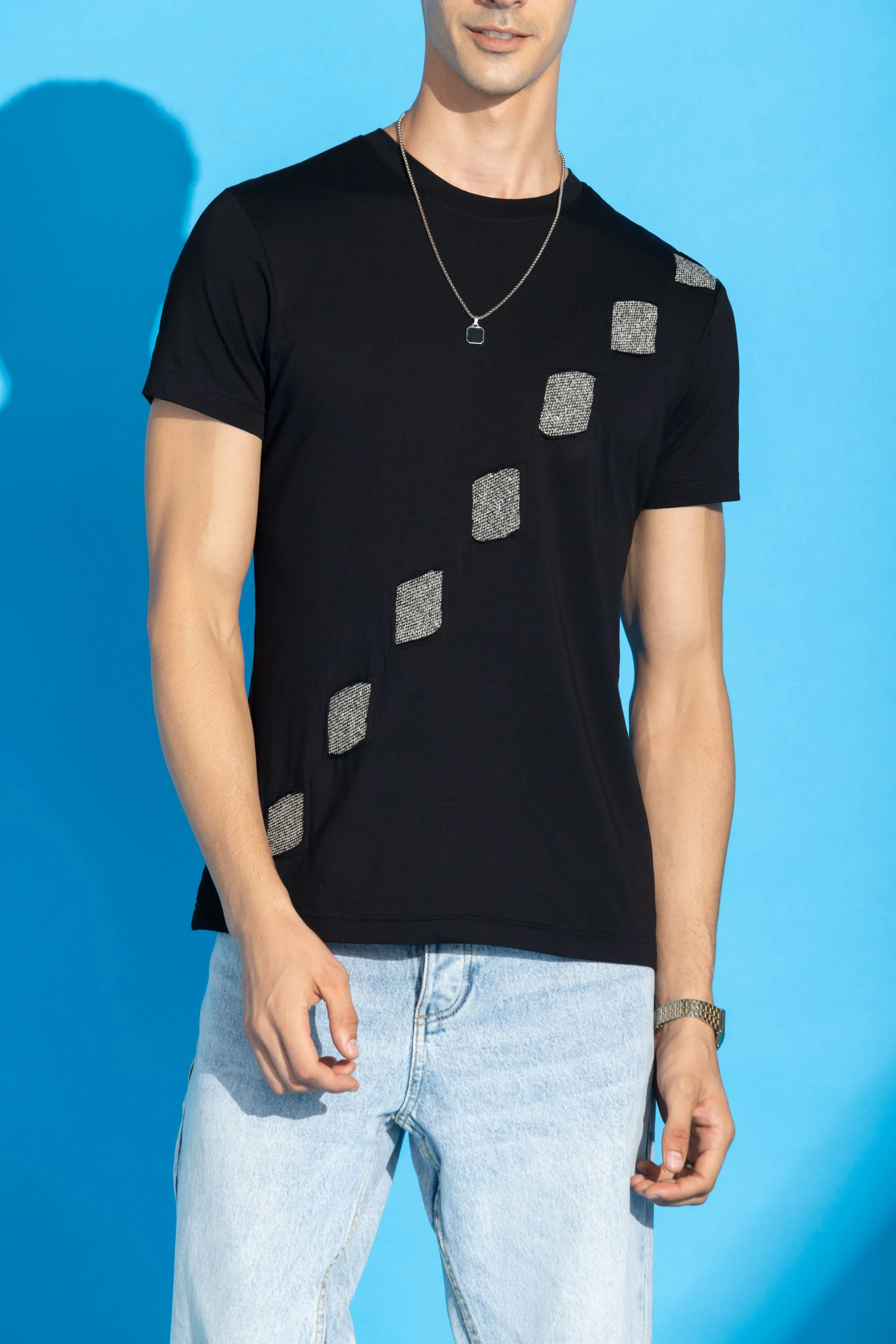 Diamond Perforation T Shirt