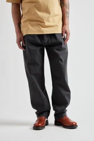 Double Pleat Pants - Charcoal