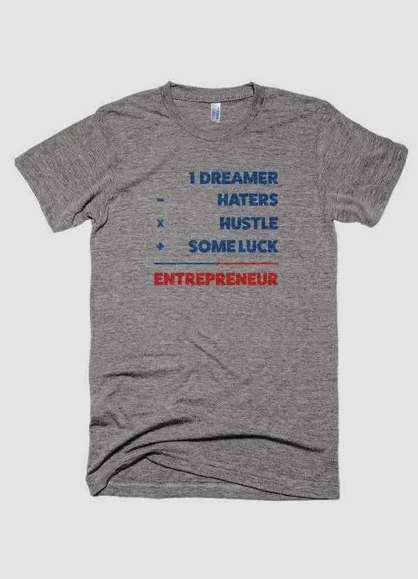 DREAMER HATER HUSTLE Printed T-shirt