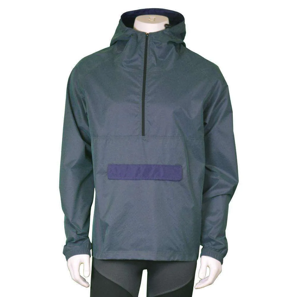 FINAL SALE: Reflective Unisex Half-Zip Anorak in Green/Purple Shimmer