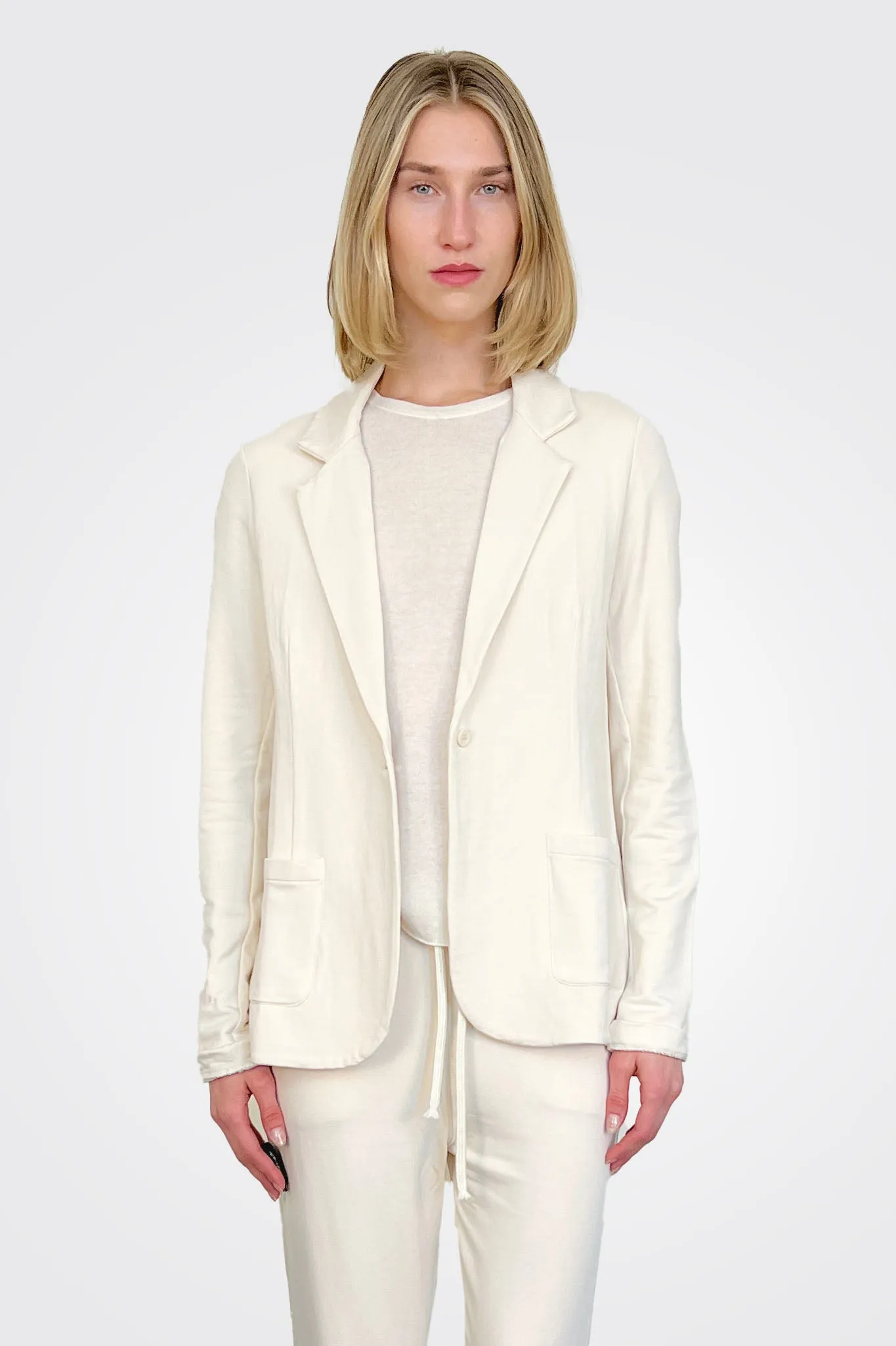 French Touch One Button Blazer - Ivory