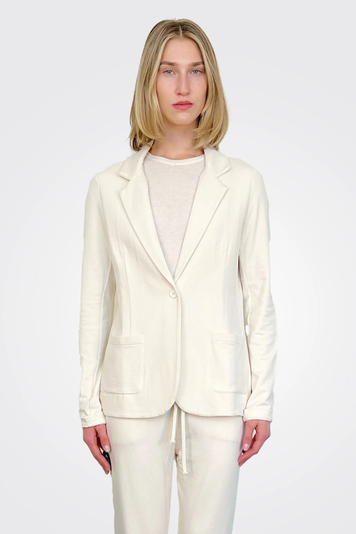 French Touch One Button Blazer - Ivory