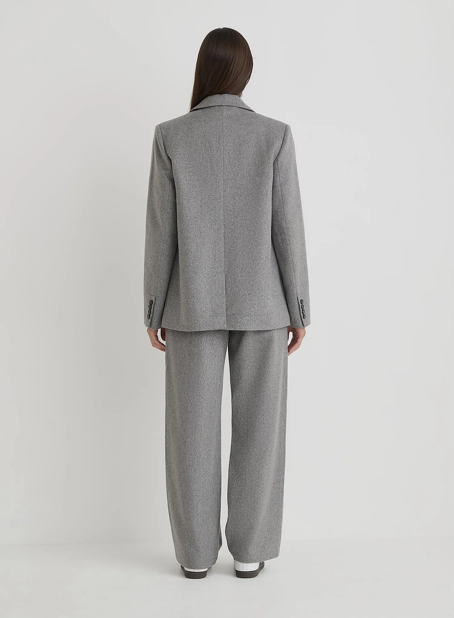 Grey Wool Blazer- Gabbi