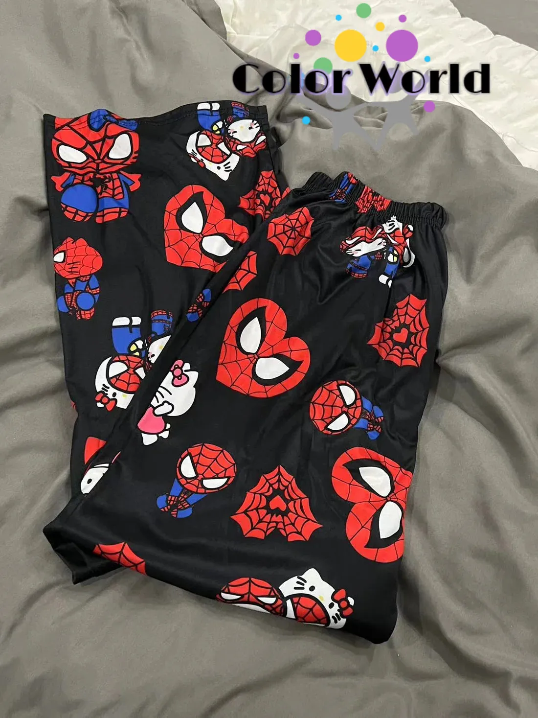 Hellokitty Spiderman Pajama Pants Sleepwear