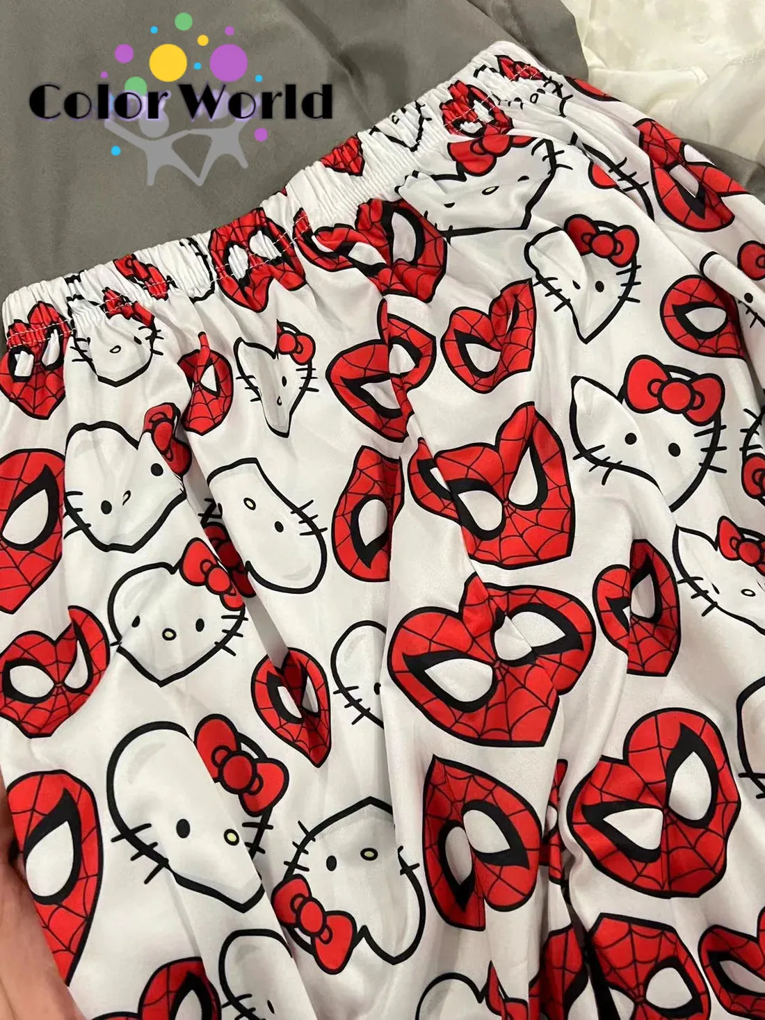 Hellokitty Spiderman Pajama Pants Sleepwear