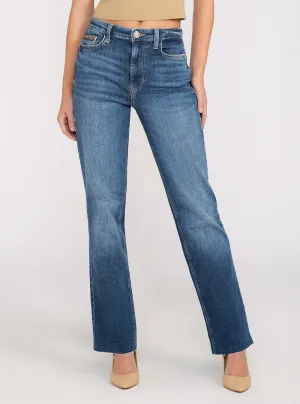 High-Rise Straight Leg 80s Denim Jeans In Etosha Wash