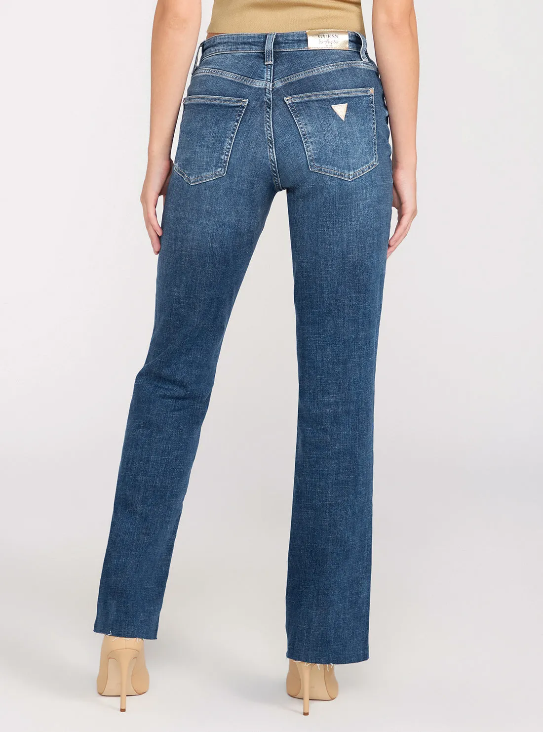 High-Rise Straight Leg 80s Denim Jeans In Etosha Wash