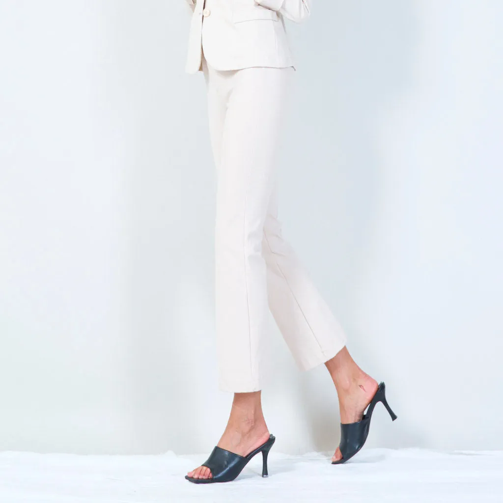 High-waisted straight leg trousers wholesale