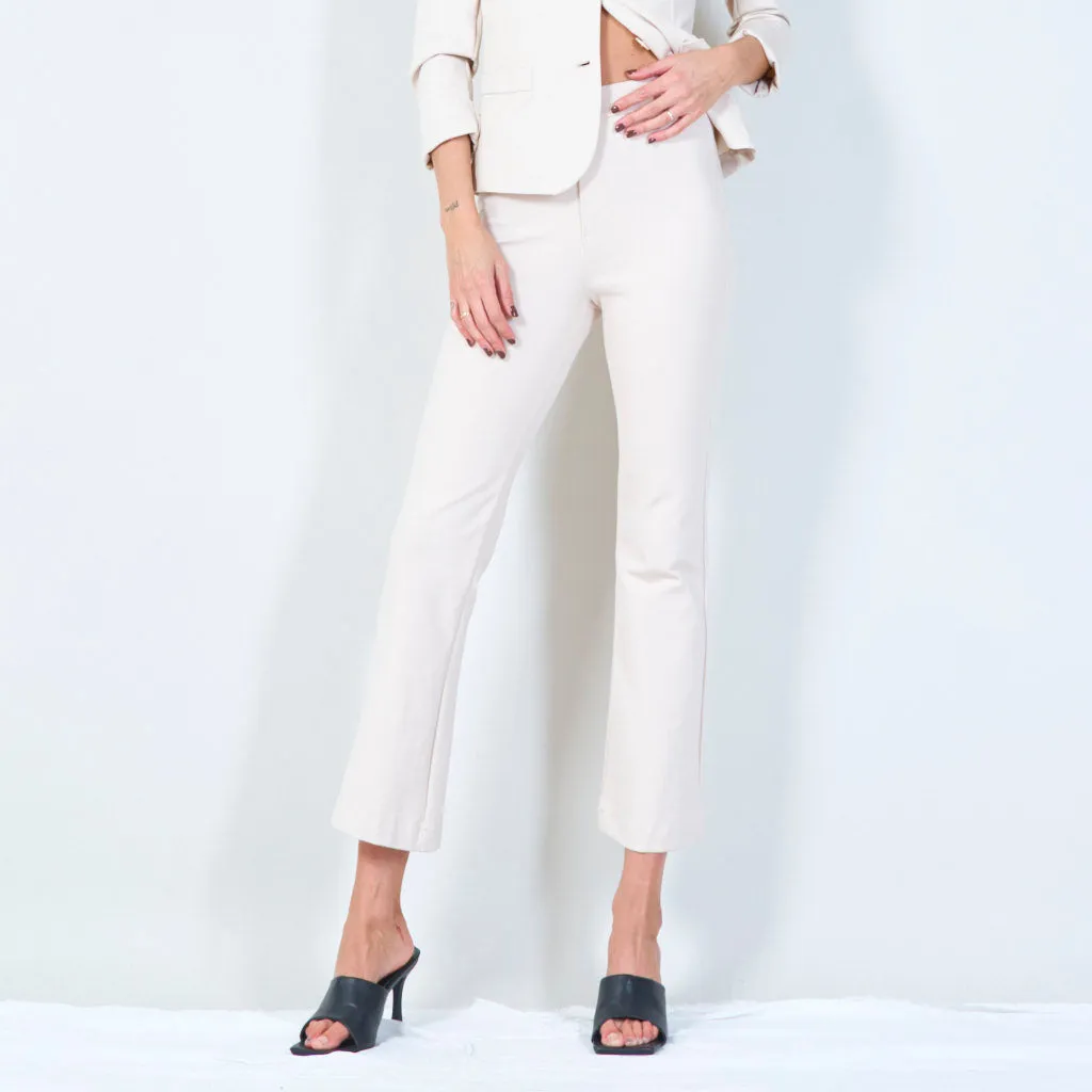 High-waisted straight leg trousers wholesale