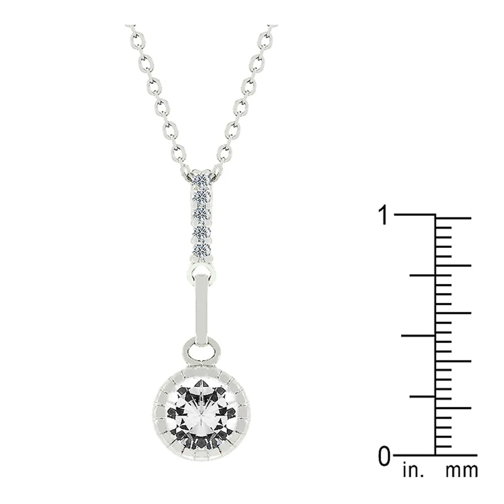 J Goodin Cubic Zirconia Classic Contemporary Fashion Style Clear Drop Pendant For Women