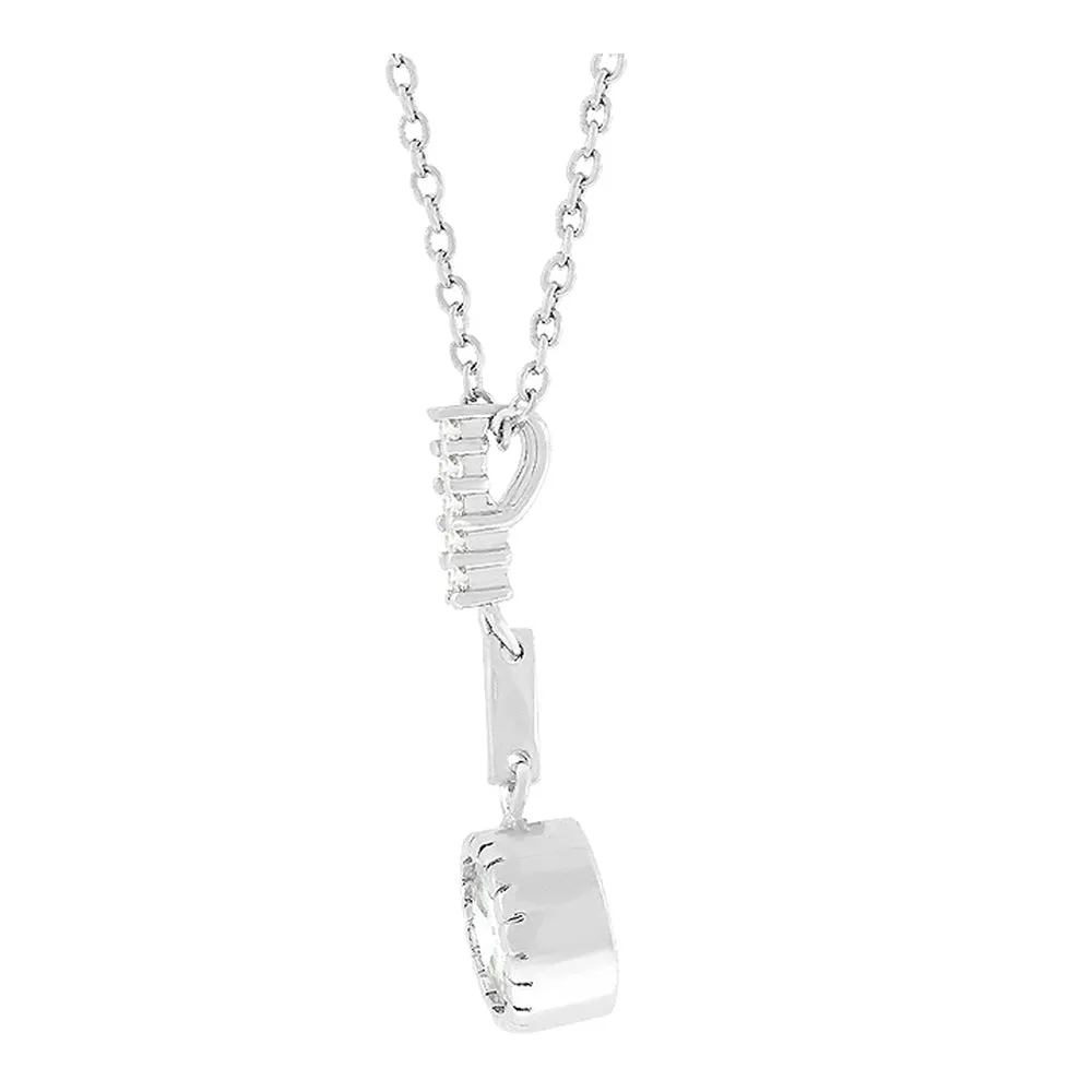 J Goodin Cubic Zirconia Classic Contemporary Fashion Style Clear Drop Pendant For Women