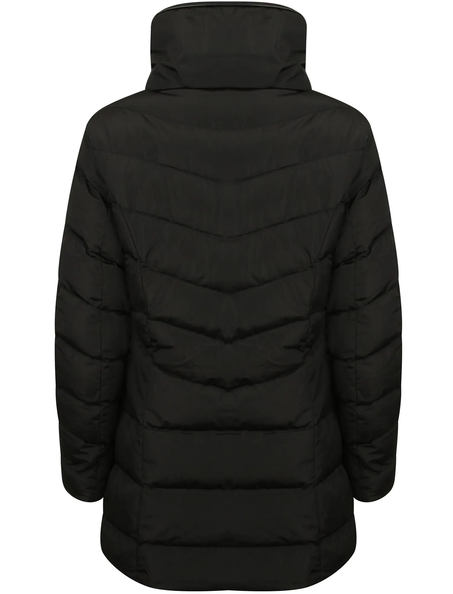 Jaboris Funnel Neck Quilted Coat in Black - Tokyo Laundry