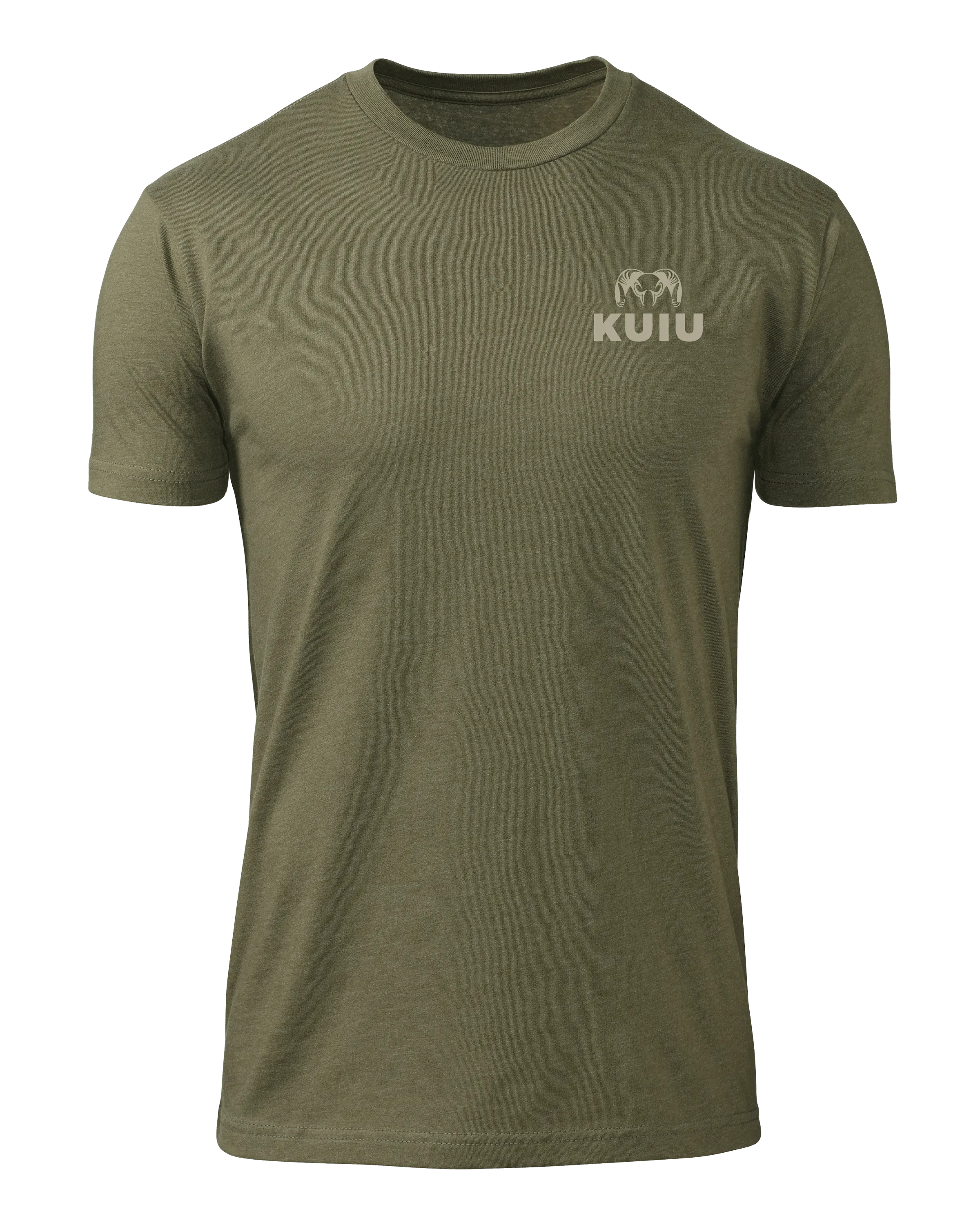 KUIU Distressed Vertical Flag T-Shirt | Military Green