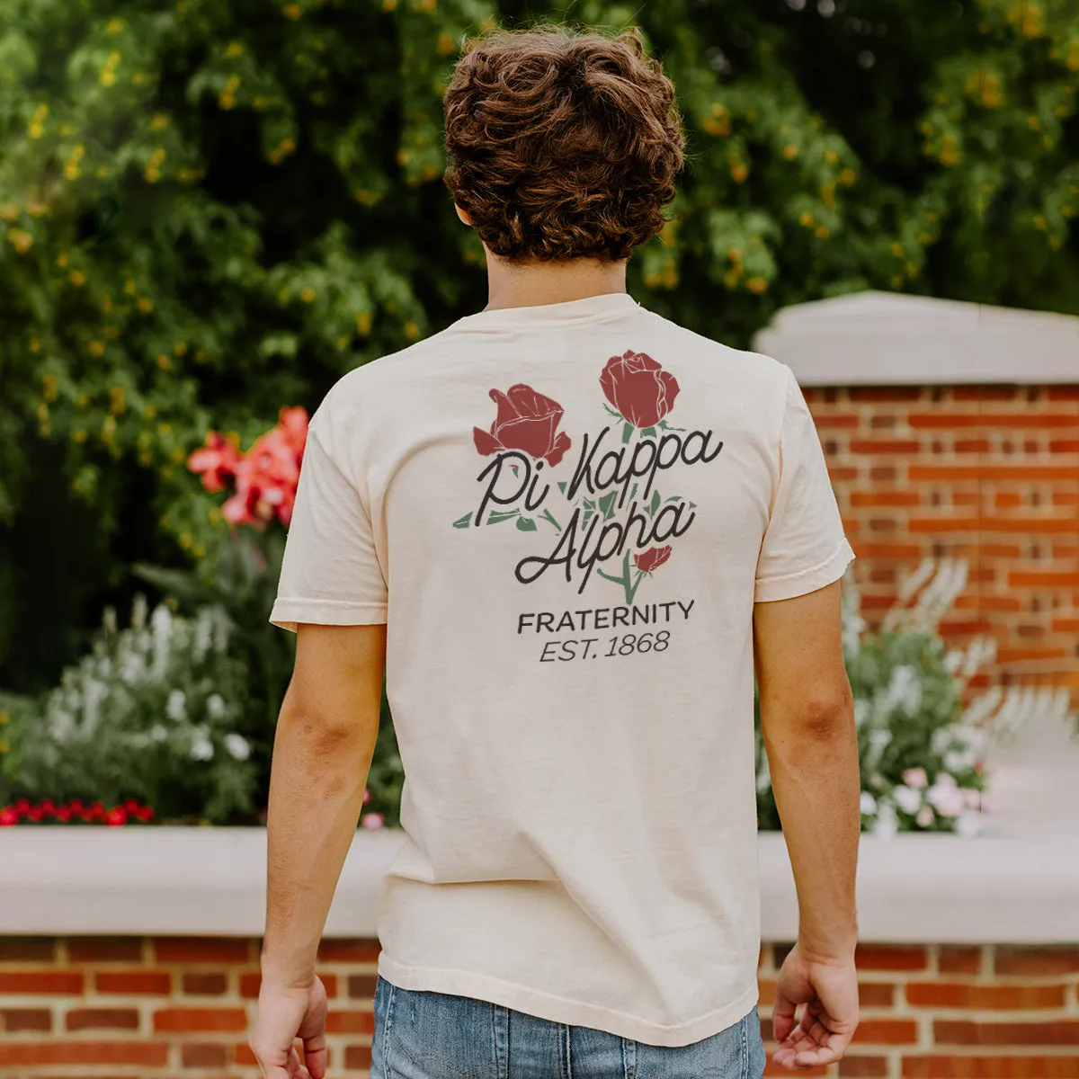 Lambda Chi Comfort Colors Rosebud Ivory Short Sleeve Tee