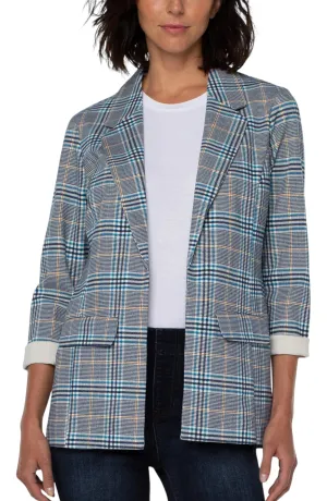 LIVERPOOL LM1210M42P35 Boyfriend Blazer Plaid Print