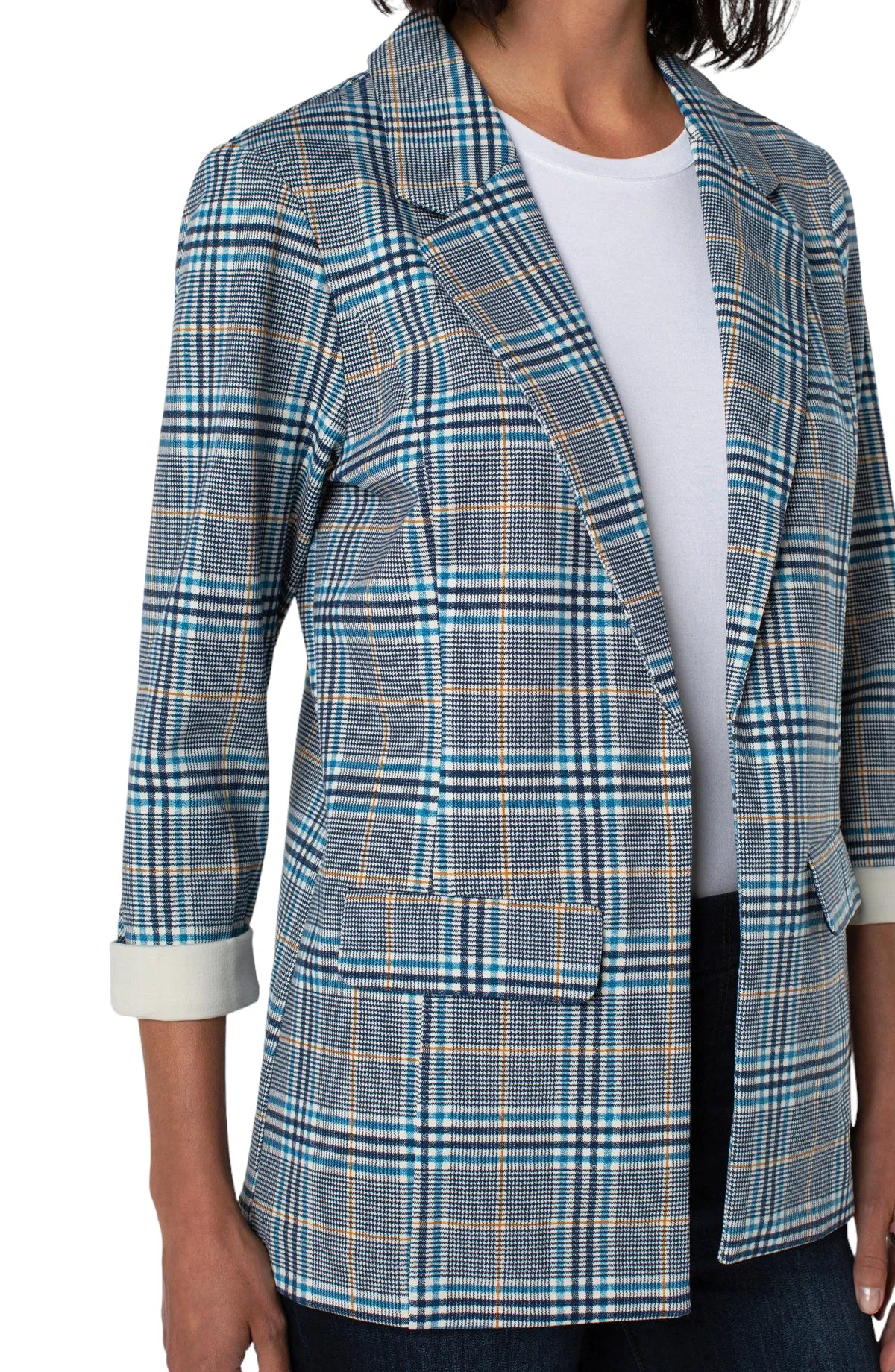 LIVERPOOL LM1210M42P35 Boyfriend Blazer Plaid Print